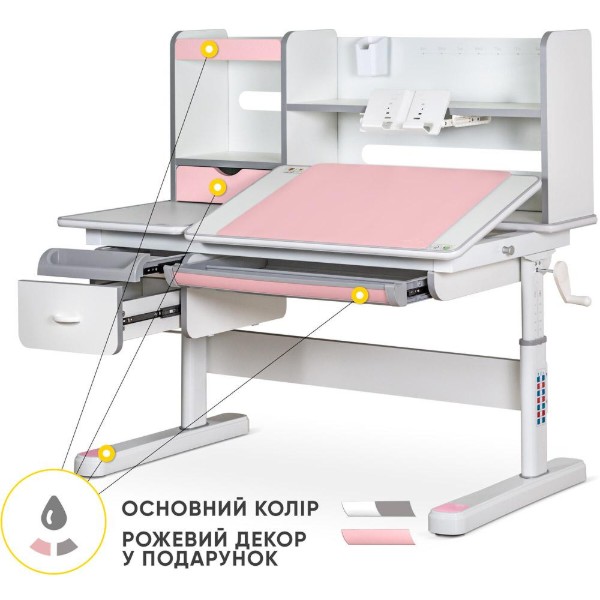 Фото - Парта школьная Mealux Florida Multicolor PN (Evo-52 WG + PN Multicolor)